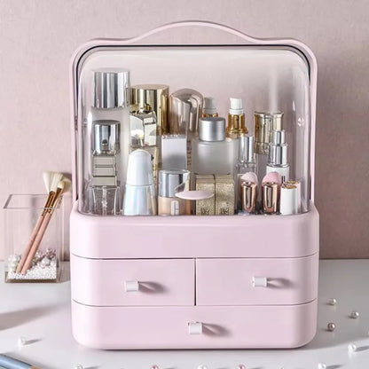 Cosmetics Organizer Box Dust-Proof Drawer Storage Box Jewelry Makeup Desktop Large Capacity Organizer Skincare Storage Container