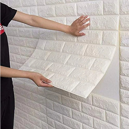 3D Wall Panels Peel Stick Wallpaper Self Adhesive Waterproof Foam Faux Brick for Living Room Bedroom Laundry Kitchen TV Wall