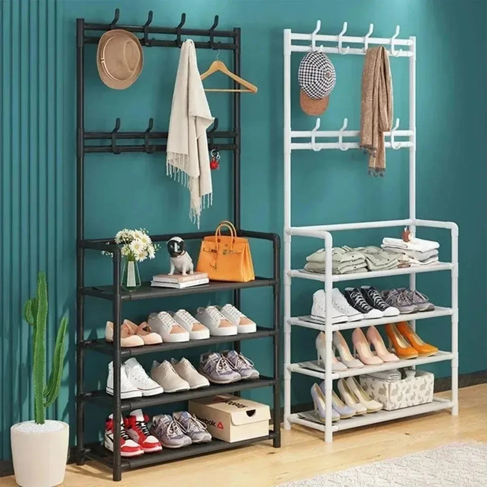 4 Layer Shoe Scape & Coat Corner Rack