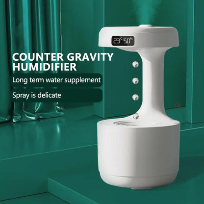 Anti-Gravity Air Humidifier with LED Display – Cool Mist Maker with Weightless Water Droplets Effect