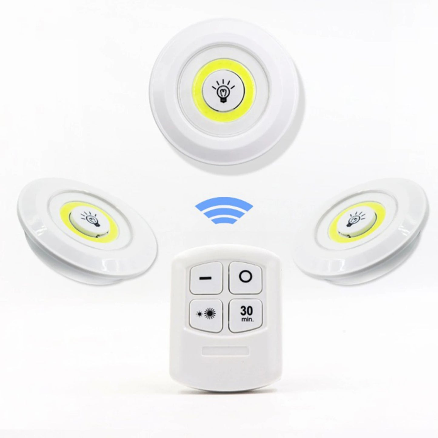 3Pcs Sensing Pat Light Warm White/White Pet House Light COB Remote Sensing Pat Light