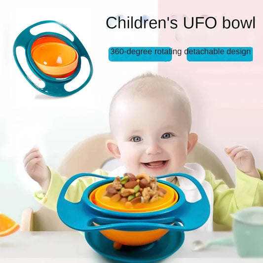 360° Spill-Resistant Gyro Bowl – Rotating Feeding Dish for Babies & Toddlers