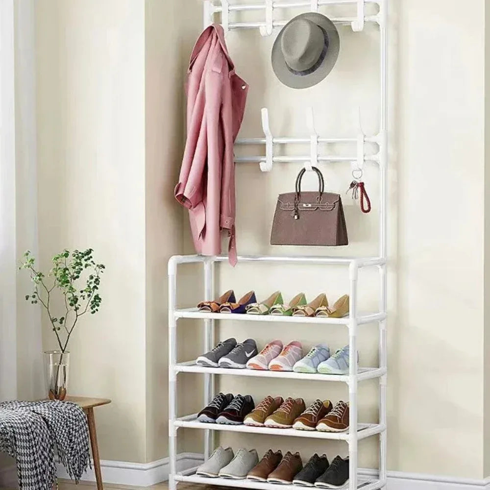 4 Layer Shoe Scape & Coat Corner Rack