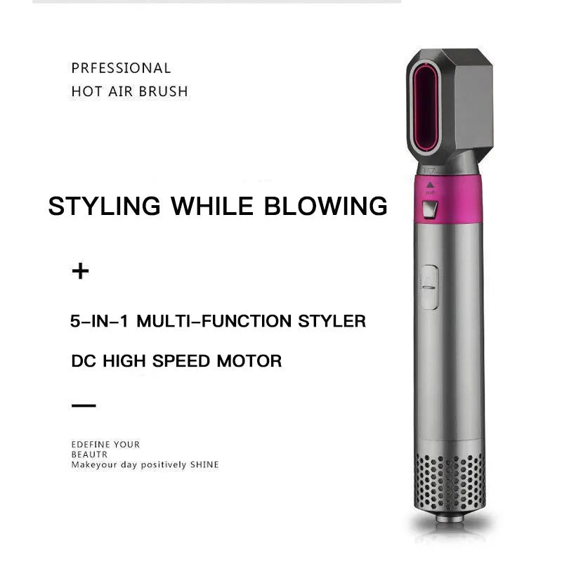 Five In One Curling Iron Hot Air Comb Curly Straight Dual Use Hairdressing Comb Hair Dryer Hot Air Comb