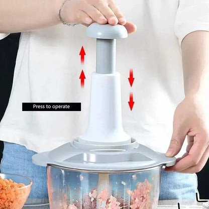 Multifunctional Manual Food Processor – Meat Grinder, Vegetable Chopper, Slicer & Dicer Kitchen Tool