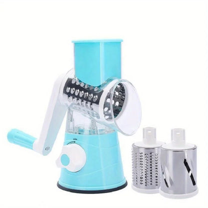 Vegetable Slicer Multifunctional Fruit Slicer TableTop Drum Grater Manual Food Grater, Roller Vegetable Grater, Potato Grater