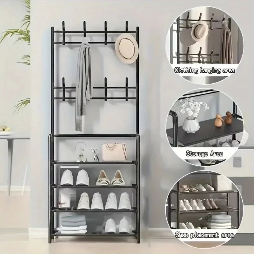 4 Layer Shoe Scape & Coat Corner Rack