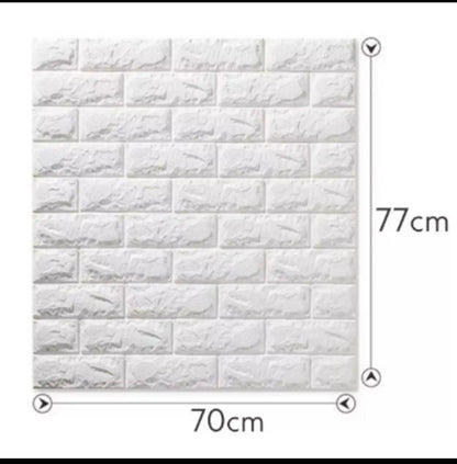 3D Wall Panels Peel Stick Wallpaper Self Adhesive Waterproof Foam Faux Brick for Living Room Bedroom Laundry Kitchen TV Wall