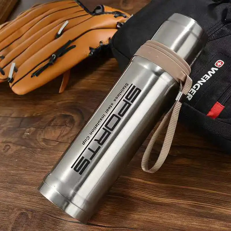 750ml Stainless Steel Sports Vacuum Flask – Hot & Cold Thermos Water Bottle