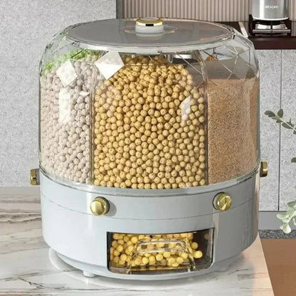 360° Revolving 6-in-1 Cereal Dispenser – Premium Quality Storage Solution