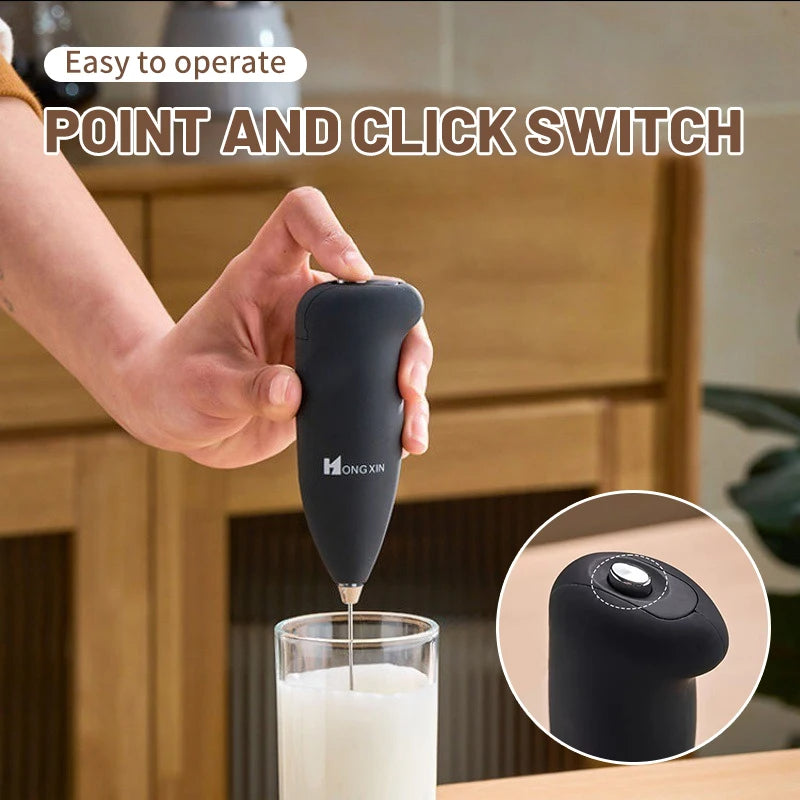 Electric Handheld Milk Frother – Portable Coffee Foamer, Egg Beater & Mini Whisk for Home Kitchen