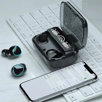 M10 TWS Bluetooth Earbuds – 9D Stereo Wireless Headphones with 3500mAh Charging Case & Microphone