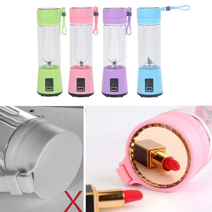 380mL Portable USB Rechargeable Juicer Bottle – 6-Blade Smoothie Blender & Mini Juice Cup