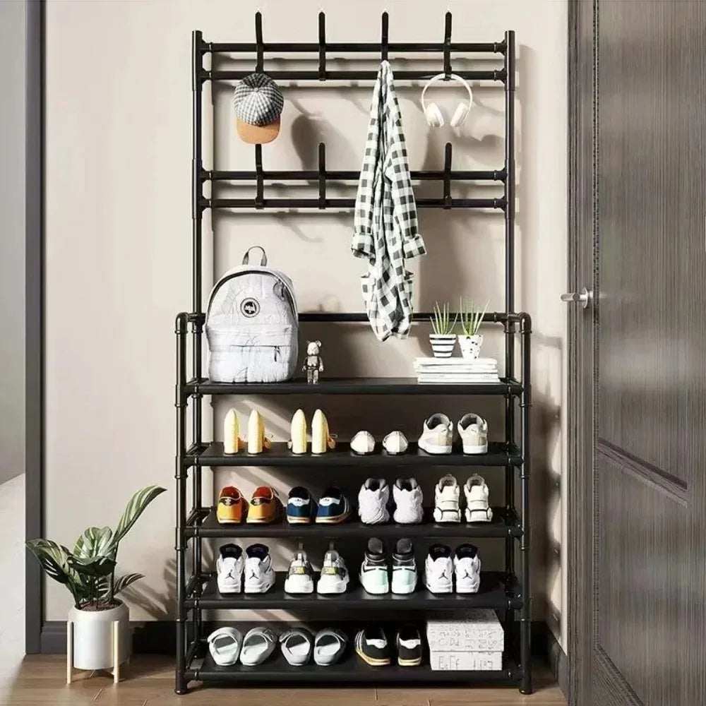 4 Layer Shoe Scape & Coat Corner Rack