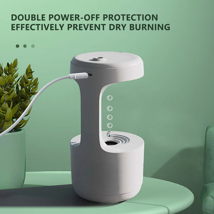 Anti-Gravity Air Humidifier with LED Display – Cool Mist Maker with Weightless Water Droplets Effect