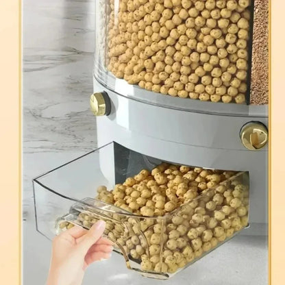 360° Revolving 6-in-1 Cereal Dispenser – Premium Quality Storage Solution