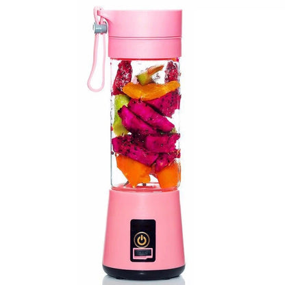 380mL Portable USB Rechargeable Juicer Bottle – 6-Blade Smoothie Blender & Mini Juice Cup